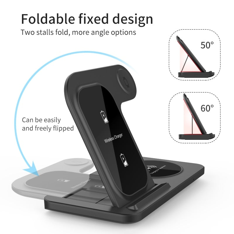 SnapMag 3-in-1 Folding Wireless Charger Stand